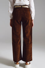 Load image into Gallery viewer, Cropped Cord Pants in Brown
