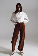 Load image into Gallery viewer, Cropped Cord Pants in Brown