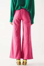 Load image into Gallery viewer, Cotton Blend Wide Leg Jeans in Pink