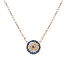 Load image into Gallery viewer, Evil Eye Necklace Rosegold