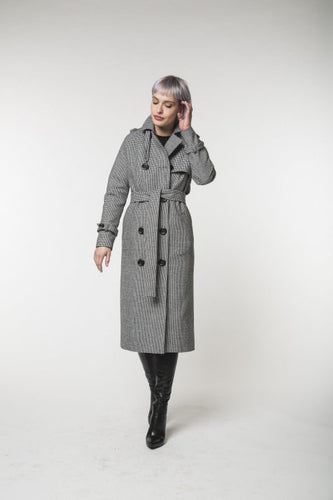 Trench Coat Houndstooth