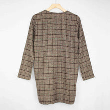 Load image into Gallery viewer, Oversized Open Front Checkered Jacket