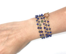 Load image into Gallery viewer, Lapis Lazuli Heart Convertible Mask Necklace