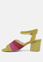 Load image into Gallery viewer, Mon-Beau Fine Suede Block Heeled Sandal