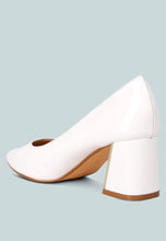 Load image into Gallery viewer, Zaila Metallic Accent Block Heel Pumps