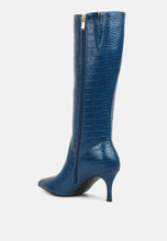 Load image into Gallery viewer, Uptown Pointed Mid Heel Calf Boots