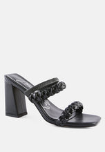 Load image into Gallery viewer, Arnie Braided Straps Block Heeled Sandals