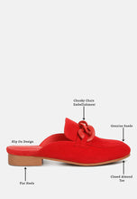 Load image into Gallery viewer, Krizia Chunky Chain Suede Slip on Mules