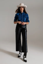 Load image into Gallery viewer, Black Palazzo-Style Faux Leather Pants