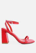 Load image into Gallery viewer, Mooncut Ankle Strap Block Heel Sandals