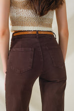 Load image into Gallery viewer, High Waisted Flare Jeans in Dark Brown