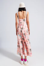 Load image into Gallery viewer, Cami Maxi Beach Dress in Natural Tropical Print