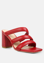 Load image into Gallery viewer, Kywe Textured Heel Chunky Strap Sandals