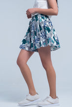 Load image into Gallery viewer, Blue Floral Mini Skort