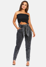 Load image into Gallery viewer, Bow Together Washed Denim Pants