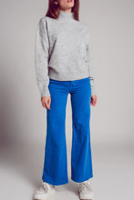 Load image into Gallery viewer, Cotton Blend Wide Leg Jeans in Blue