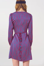 Load image into Gallery viewer, Mini Wrap Dress in Geo Print