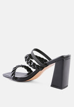 Load image into Gallery viewer, Arnie Braided Straps Block Heeled Sandals