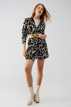 Load image into Gallery viewer, Button Front Mini Shirt Dress in Black