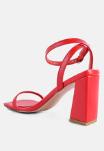 Load image into Gallery viewer, Mooncut Ankle Strap Block Heel Sandals