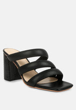 Load image into Gallery viewer, Kywe Textured Heel Chunky Strap Sandals