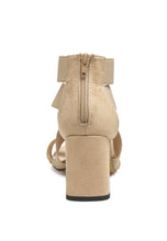 Load image into Gallery viewer, Benicia Elastic Strappy Block Heel Sandals