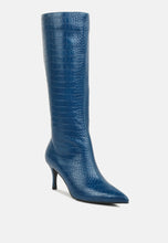 Load image into Gallery viewer, Uptown Pointed Mid Heel Calf Boots