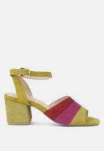 Load image into Gallery viewer, Mon-Beau Fine Suede Block Heeled Sandal