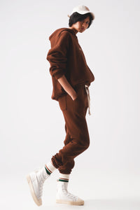 Cotton Jogger in Brown