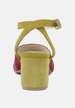 Load image into Gallery viewer, Mon-Beau Fine Suede Block Heeled Sandal