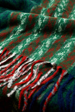 Load image into Gallery viewer, Houndstooth Scarf in Green and Red