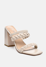 Load image into Gallery viewer, Arnie Braided Straps Block Heeled Sandals