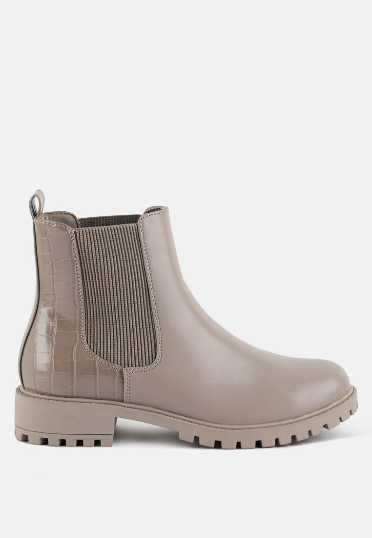 Stella Croc Back Chelsea Boots