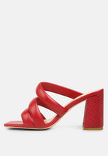 Load image into Gallery viewer, Kywe Textured Heel Chunky Strap Sandals