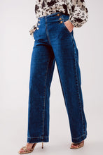 Load image into Gallery viewer, Button Front Jean in Mid Blue