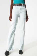 Load image into Gallery viewer, Elastic Cotton Jeans in Light Blue