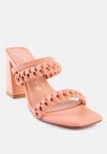 Load image into Gallery viewer, Arnie Braided Straps Block Heeled Sandals