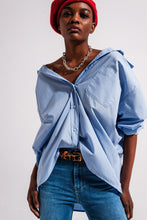 Load image into Gallery viewer, Relaxed Poplin Shirt in Blue