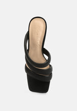 Load image into Gallery viewer, Kywe Textured Heel Chunky Strap Sandals