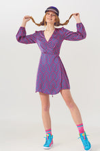 Load image into Gallery viewer, Mini Wrap Dress in Geo Print