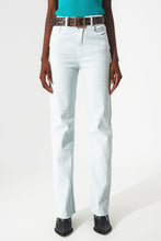 Load image into Gallery viewer, Elastic Cotton Jeans in Light Blue