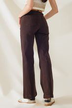 Load image into Gallery viewer, High Waisted Flare Jeans in Dark Brown