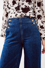 Load image into Gallery viewer, Button Front Jean in Mid Blue