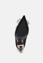 Load image into Gallery viewer, Encon Pearl Embellished Micro Suede Pumps