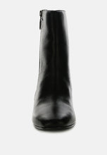 Load image into Gallery viewer, Helen Block Heel Leather Boots