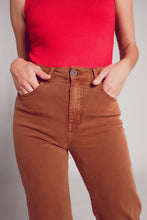 Load image into Gallery viewer, Wide Leg Jeans in Camel Brown