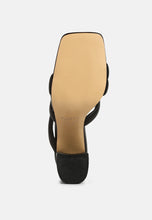 Load image into Gallery viewer, Kywe Textured Heel Chunky Strap Sandals