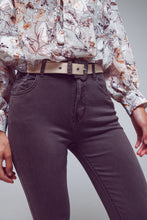 Load image into Gallery viewer, Flare Jeans With Raw Hem Edge in Dark Grey