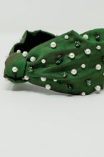 Load image into Gallery viewer, Green Embellished Headband