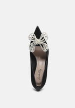 Load image into Gallery viewer, Encon Pearl Embellished Micro Suede Pumps